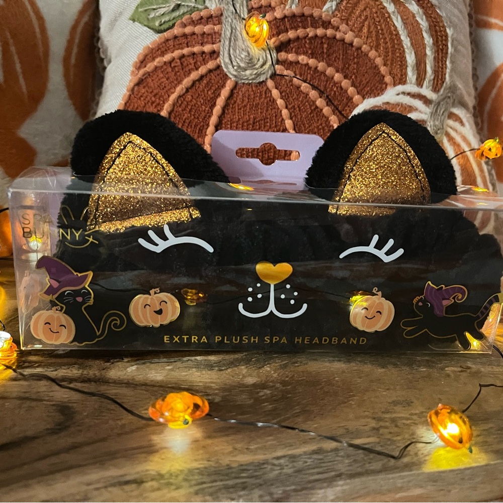 Kitty cat black cat halloween spa skincare head band